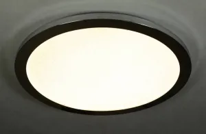 Kúpeľňová stropná lampa PIXEL minimalistická - strieborný chróm 40 cm - okrúhle LED stropné svietidlo so stmievaním 3000K 24W IP44