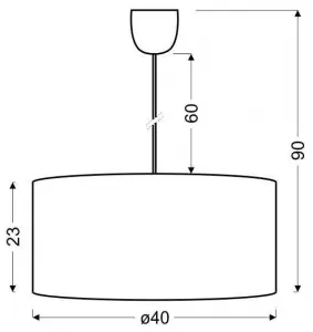 Závesná stropná lampa Onda E27 hnedá