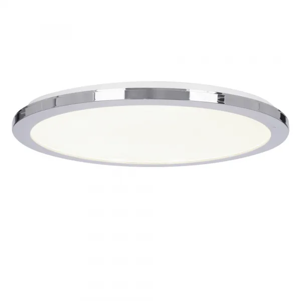 Kúpeľňová stropná lampa PIXEL minimalistická - strieborný chróm 40 cm - okrúhle LED stropné svietidlo so stmievaním 3000K 24W IP44