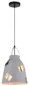 Závesná stropná lampa 1X60W E27 sivá + zlatá PATCH