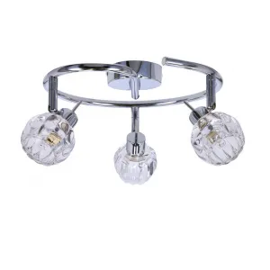Špirálová stropná lampa 3X40W G9 chróm BOMBOLA