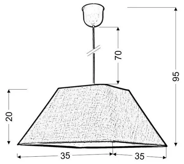 Závesná stropná lampa 1X60W E27 biela ROBIN