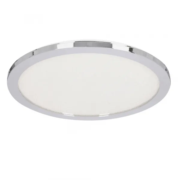 Kúpeľňová stropná lampa PIXEL minimalistická - strieborný chróm 40 cm - okrúhle LED stropné svietidlo so stmievaním 3000K 24W IP44