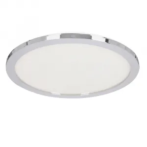Kúpeľňová stropná lampa PIXEL minimalistická - strieborný chróm 40 cm - okrúhle LED stropné svietidlo so stmievaním 3000K 24W IP44