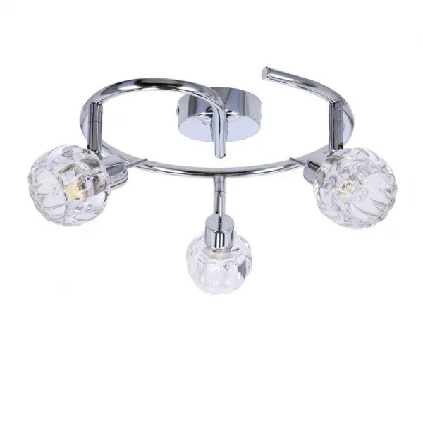 Špirálová stropná lampa 3X40W G9 chróm BOMBOLA