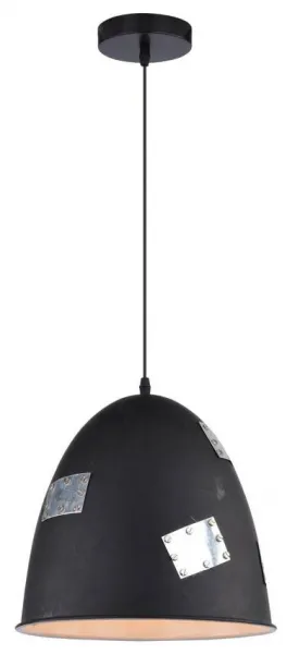 Závesná stropná lampa 1X60W E27 čierna + chróm PATCH