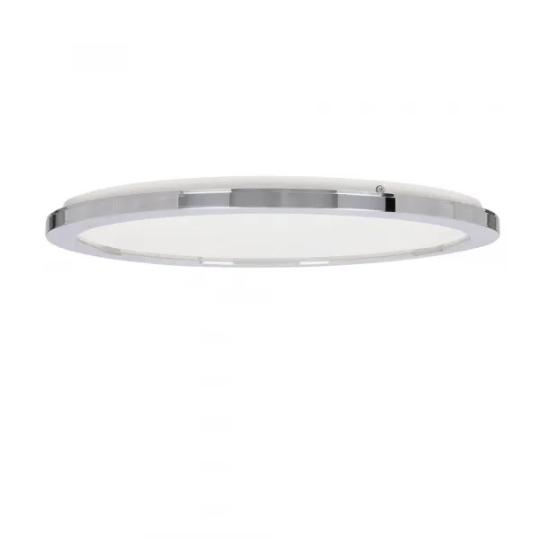 Kúpeľňová stropná lampa PIXEL minimalistická - strieborný chróm 40 cm - okrúhle LED stropné svietidlo so stmievaním 3000K 24W IP44
