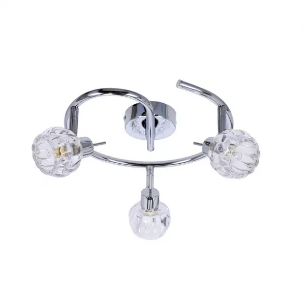 Špirálová stropná lampa 3X40W G9 chróm BOMBOLA