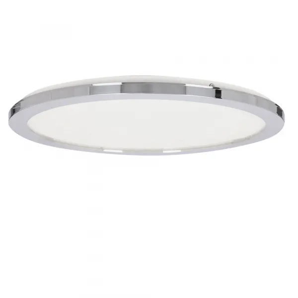 Kúpeľňová stropná lampa PIXEL minimalistická - strieborný chróm 40 cm - okrúhle LED stropné svietidlo so stmievaním 3000K 24W IP44