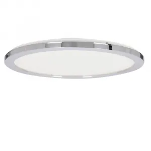 Kúpeľňová stropná lampa PIXEL minimalistická - strieborný chróm 40 cm - okrúhle LED stropné svietidlo so stmievaním 3000K 24W IP44
