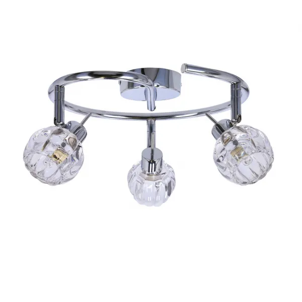 Špirálová stropná lampa 3X40W G9 chróm BOMBOLA