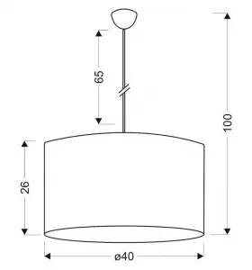 Stropná závesná lampa 3xE14 čierna SIMONA