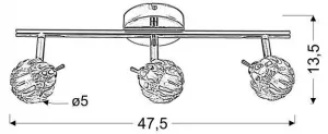 Nástenná lampa 3X40W G9 chróm BOMBOLA