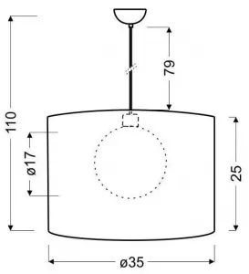 Závesná stropná lampa 1X60W E27 strieborná CHICAGO