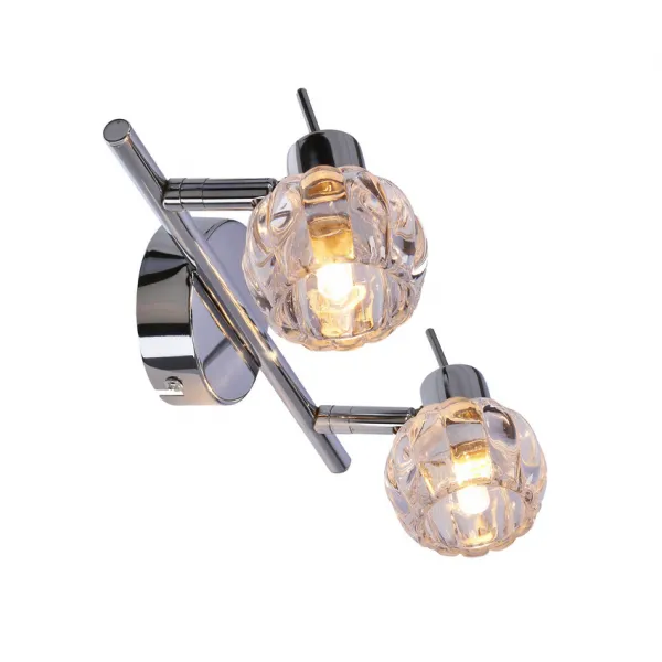 Nástenná svietiaca páska 2X40W G9 chróm BOMBOLA