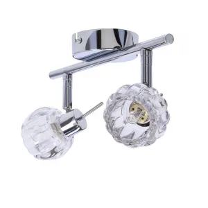 Nástenná svietiaca páska 2X40W G9 chróm BOMBOLA