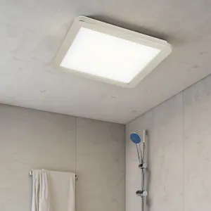 Minimalistické stropné svietidlo do kúpeľne NEXIT – saténovo strieborné 30 cm – stmievateľné stropné svietidlo LED 3000K 18W IP44