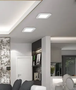 Minimalistické stropné svietidlo do kúpeľne NEXIT – saténovo strieborné 30 cm – stmievateľné stropné svietidlo LED 3000K 18W IP44