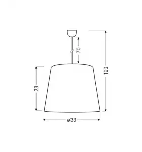 Závesná stropná lampa 1X60W E27 SANDY