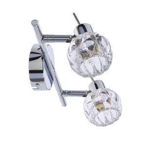 Nástenná svietiaca páska 2X40W G9 chróm BOMBOLA