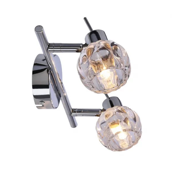 Nástenná svietiaca páska 2X40W G9 chróm BOMBOLA