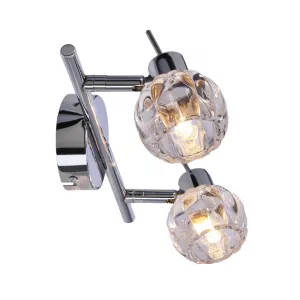 Nástenná svietiaca páska 2X40W G9 chróm BOMBOLA