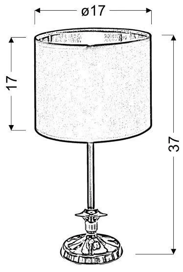 Čierna/medená kancelárska stolová lampa Violino 60W E14