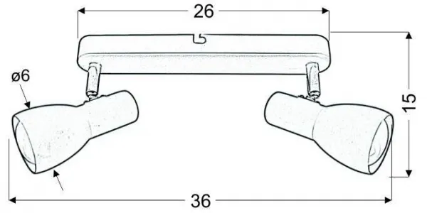 Nástenná lampa 2X40W E14 mätová PICARDO