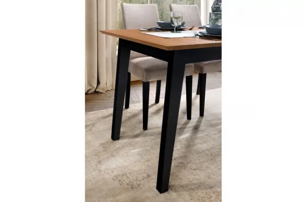 Szynaka Jedálenský rozkladací stôl Lazure 40 160/240 cm dub Rustikal/čierny