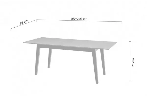 Szynaka Jedálenský rozkladací stôl Lazure 40 160/240 cm dub Rustikal/čierny