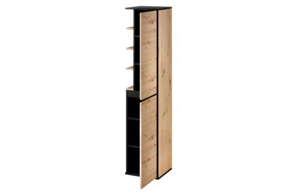 Szynaka Vysoká kúpeľňová skrinka Mossa 69 35 cm pravá dub Artisan/čierna