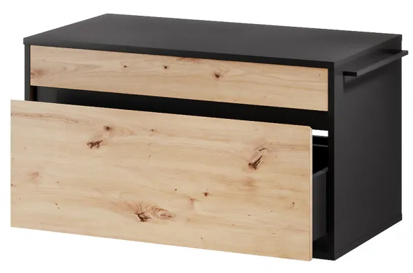 Szynaka Závesná skrinka pod umývadlo Mossa 58 80 cm dub Artisan/čierna
