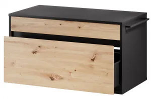 Szynaka Závesná skrinka pod umývadlo Mossa 58 80 cm dub Artisan/čierna