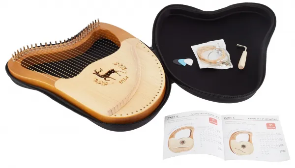 Byla Lyre Harp 27 Strings Natural