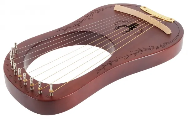 Cega Lyre Harp 10 Strings Coffee