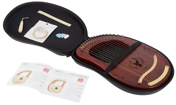 Cega Lyre Harp 16 Strings Coffee