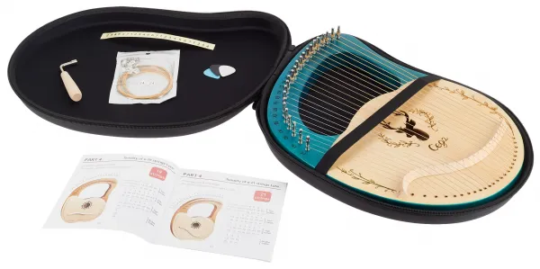 Cega Lyre Harp 24 String Blue