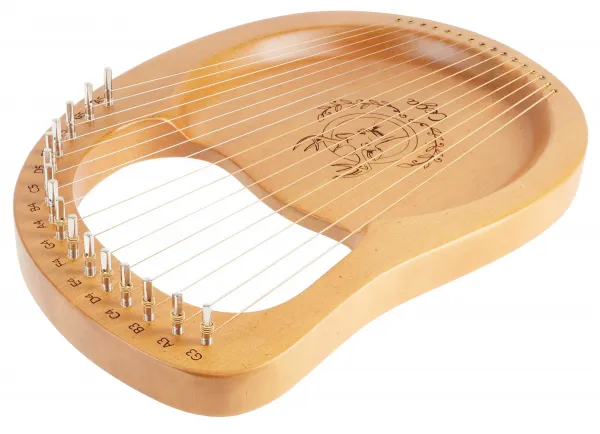 Cega Lyre Harp Rounded 16 Strings Natural