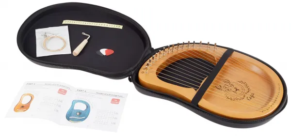 Cega Lyre Harp Rounded 16 Strings Natural