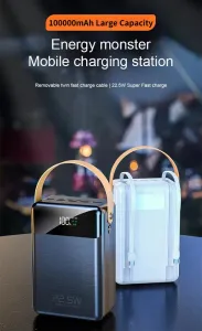 Powerbanka 100 000 mAh, 22,5W Super Fast Charge, biela
