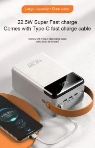Powerbanka 100 000 mAh, 22,5W Super Fast Charge, biela