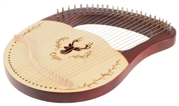 Cega Lyre Harp 24 String Coffee