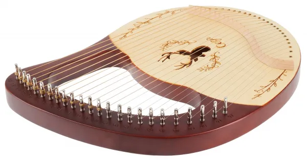 Cega Lyre Harp 24 String Coffee