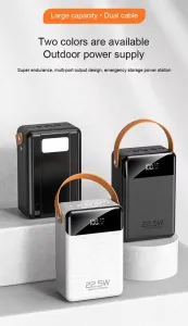 Powerbanka 100 000 mAh, 22,5W Super Fast Charge, biela