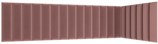 Čalúnený nástenný panel QUADRATTA 20x60 cm - viac farieb Farba: Ružová