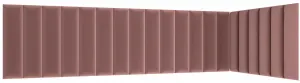 Čalúnený nástenný panel QUADRATTA 20x60 cm - viac farieb Farba: Ružová