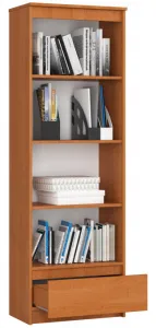 Ak furniture Kancelársky regál Rexa 60 cm 1 zásuvka a 4 police jelša