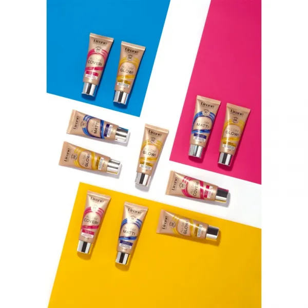 Lirene ALL DAY MATT! zmatňujúci fluidný make-up pre dlhotrvajúci efekt odtieň 12 Natural 30 ml