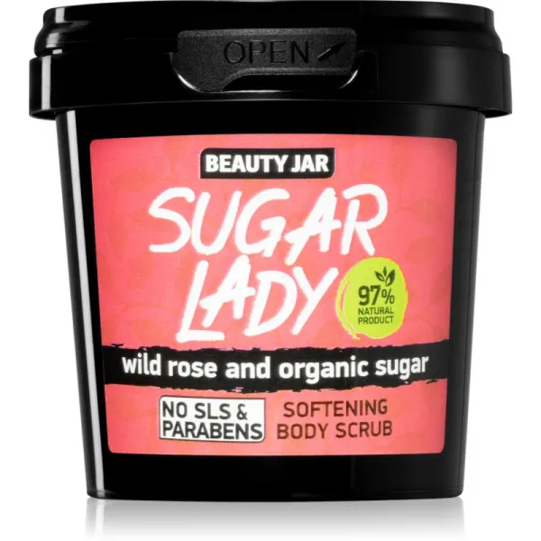 Beauty Jar Sugar Lady telový peeling s vôňou malín 180 g