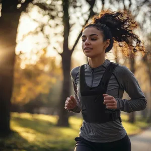 MG Running Vest reflexná bežecká vesta, čierna